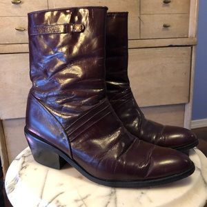 Vintage Givenchy Leather Cowboy Boots